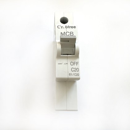 Crabtree Starbreaker 61/C20 C20 20A 20 Amp MCB Circuit Breaker Type C